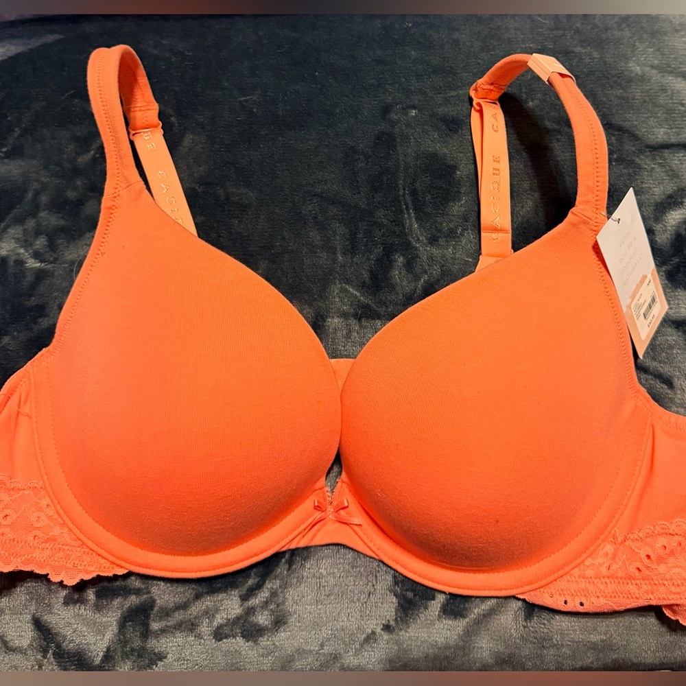 Lane Bryant Cacique Vibrant Orange with Lace Detail